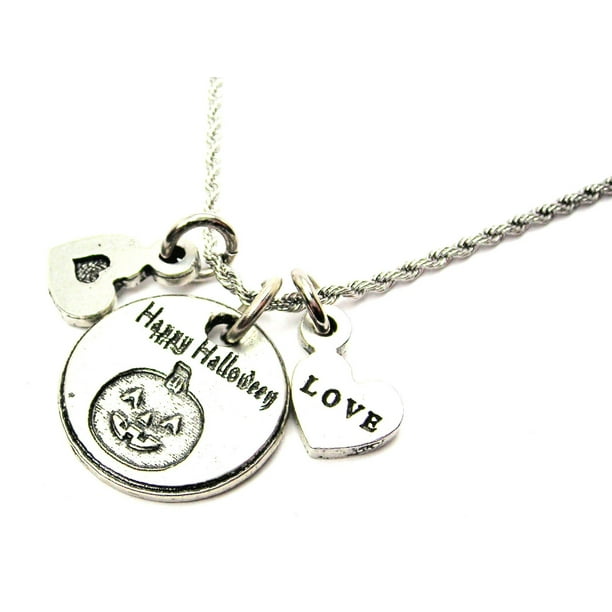 ChubbyChicoCharms Courage Heart And Crystal 18 Necklace 